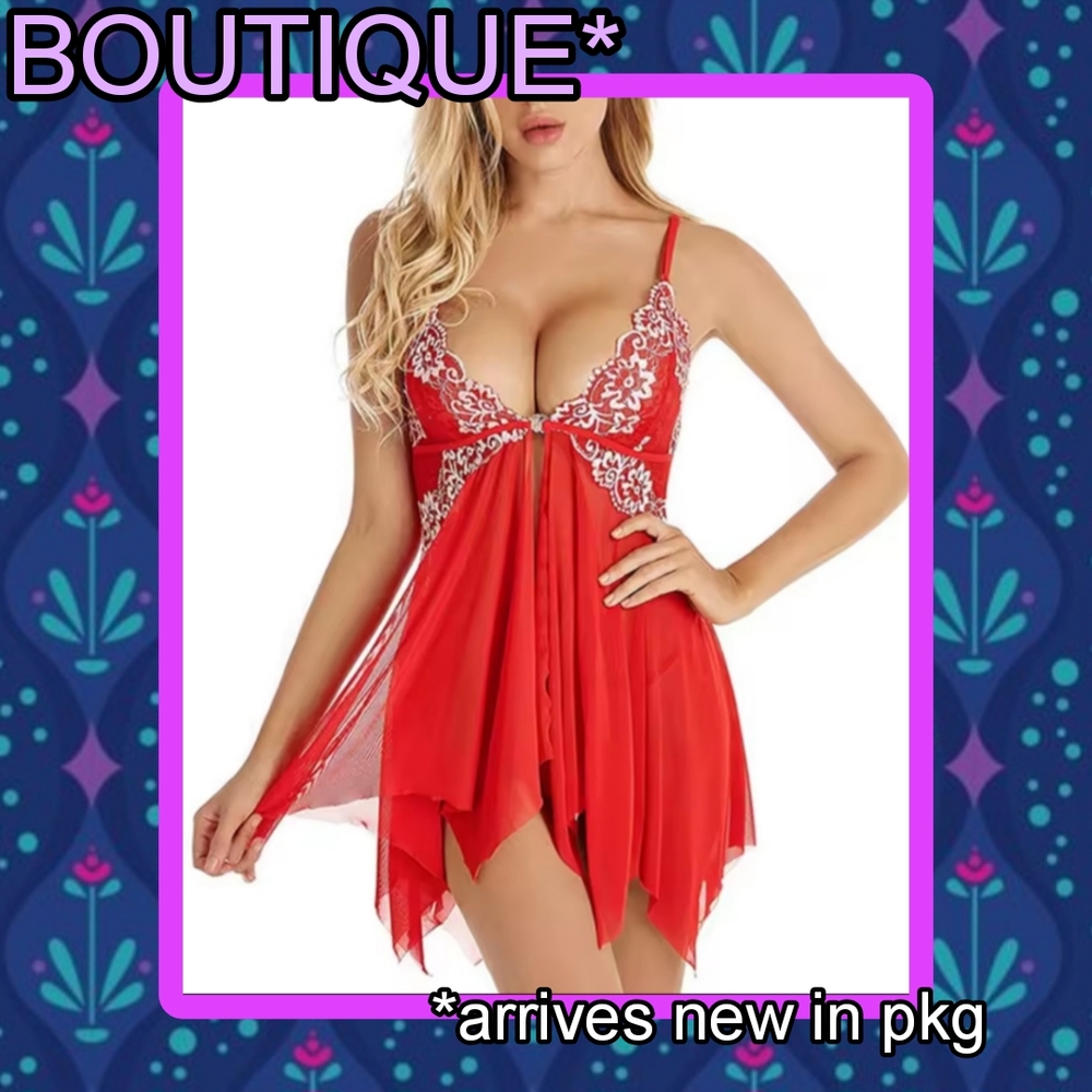 Red Sheer Lingerie